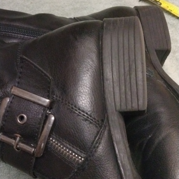 Women's tall black Biker boots size 8 - Picture 9 of 12